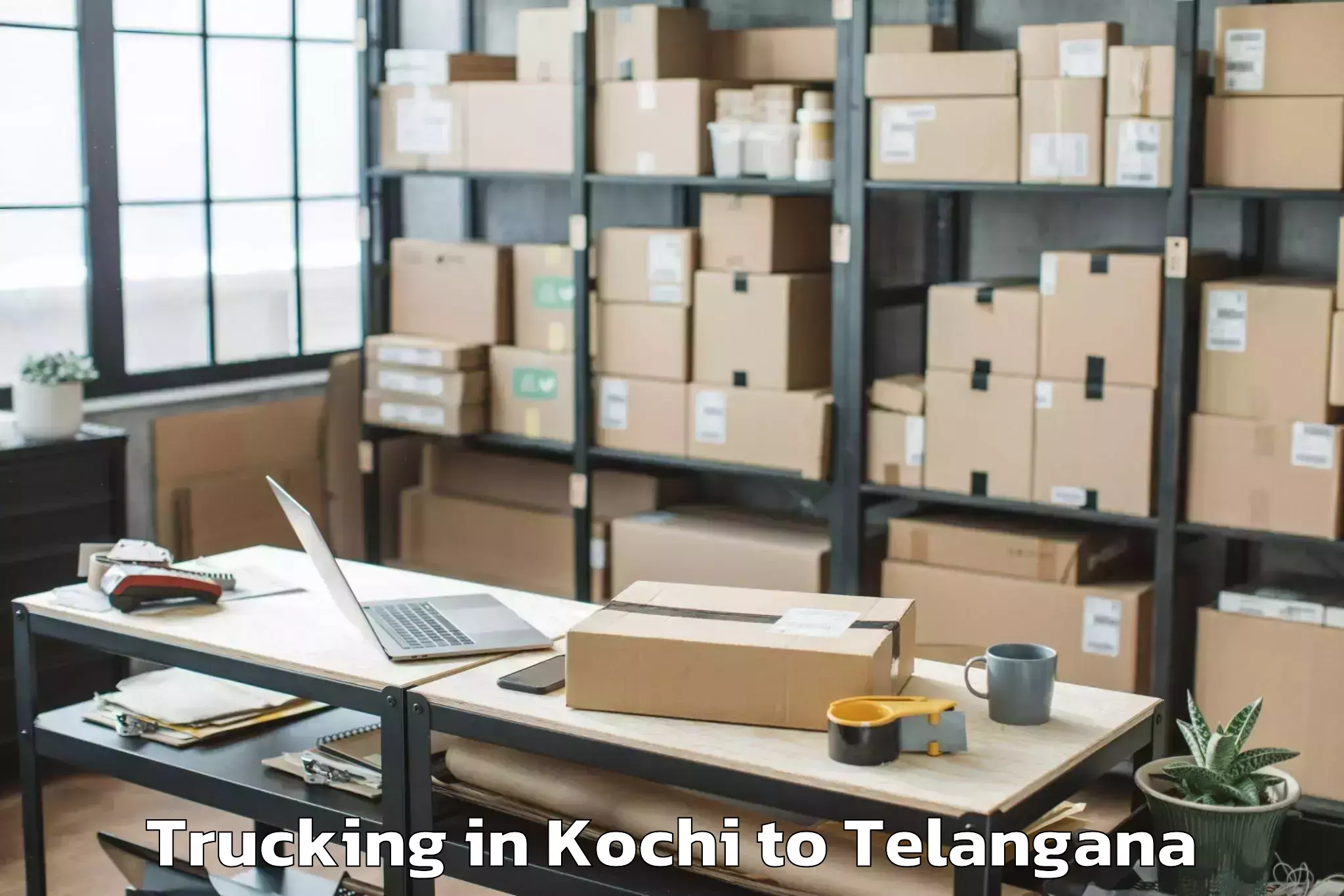 Professional Kochi to Neredcherla Trucking